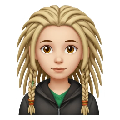 white girl with dreadlocks sticker