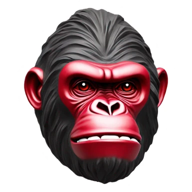 Richard Orlinski red gorilla sculpture of Richard Orlinski sticker