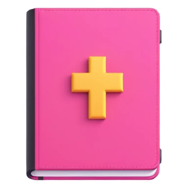 Pink Bible emoji sticker