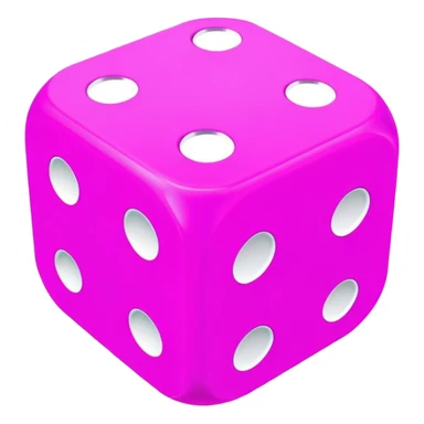 neon pink plue violet dice sticker