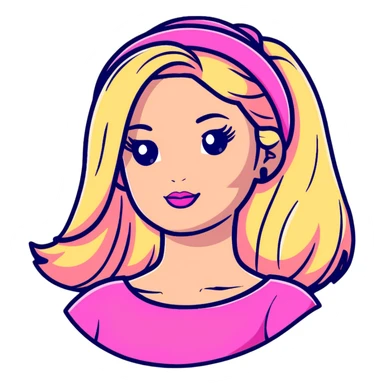 Barbie logo sticker