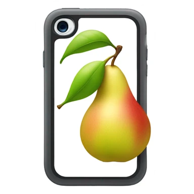 iPhone but instead of an apple on the back put a pear on it  sticker