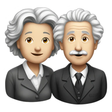 Mixture between merkel and einstein sticker