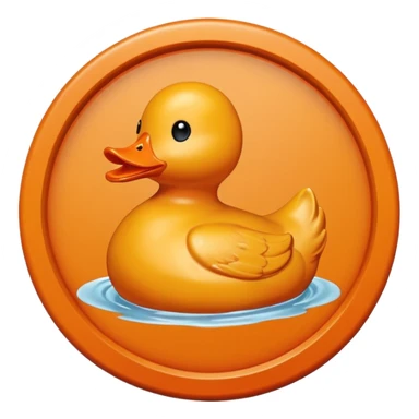 Wax approval Seal with orange duck   sticker