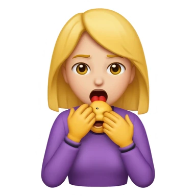 Women emoji choking herself  sticker
