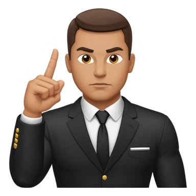 Bodyguard with the middle finger  sticker