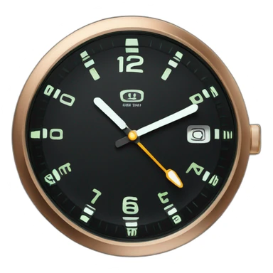 Black watch dial with glowing indexes sticker