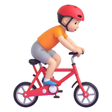 adorable baby bicycle, four wheels sticker