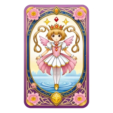 magical tarot-like card inspired by the Clow Cards from Cardcaptor Sakura sticker