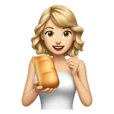 Taylor swift holding bread sticker