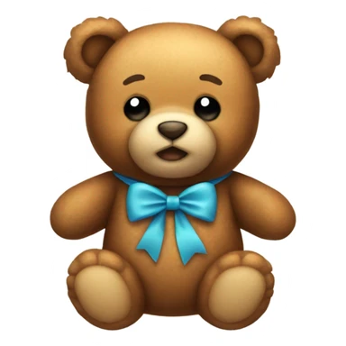 Teddy bear with bow sticker