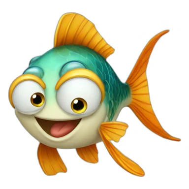 Happy fish sticker