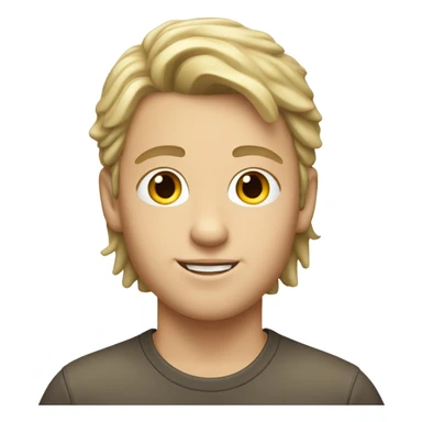 white boy with earrings and a mullet sticker