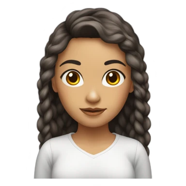 Pelo de chica con lazo  sticker