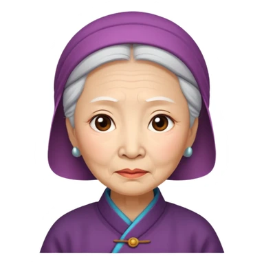 old chinese woman with Compassion - sympathetic concern for the sufferings of others sticker