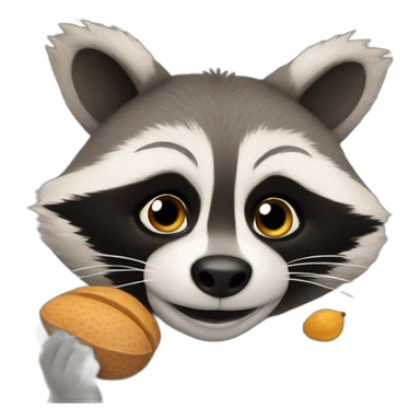 racoon-with-peanut sticker