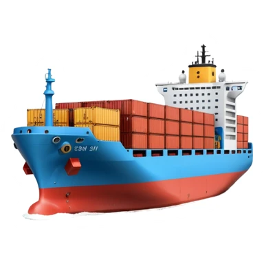 A container ship sticker