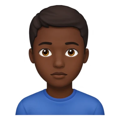 Une homme de 17 ans il a la peau noir foncé , des lèvres pulpeuses et un regard nonchalant sticker