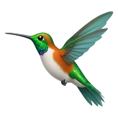 Hummingbird flying around  sticker