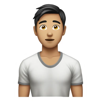 22 years old asian boy wearing neckdeep tshirt band sticker