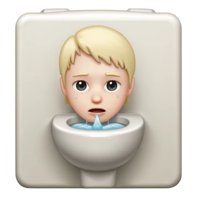 Make a head inside a toilet sticker