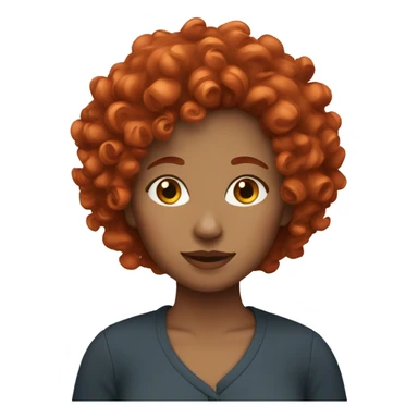 Curly woman with red hair sticker