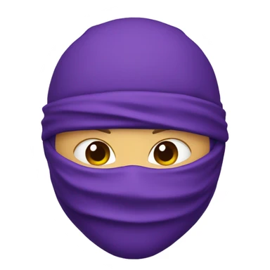 Purple ninja head sticker