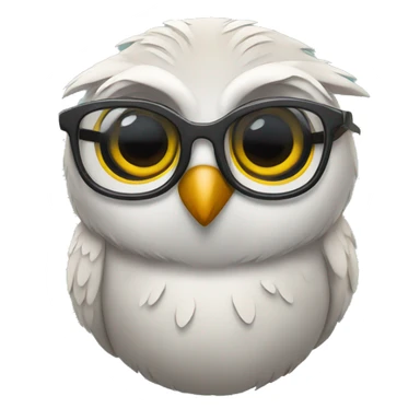 an owl wearing glasses sticker