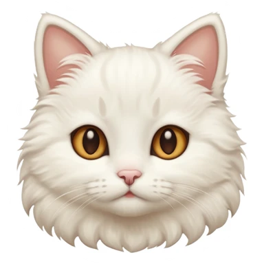 baby white cat with brown eyes sticker
