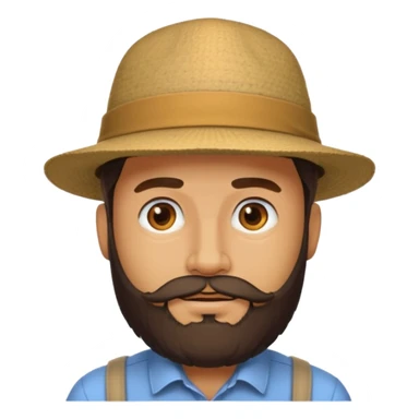 hombre con barba sticker