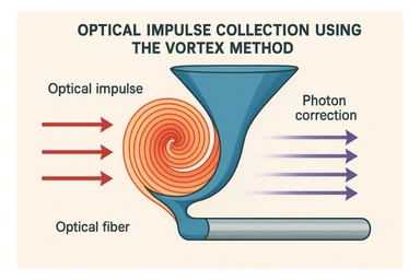  optical impulse collection using the vortex method for photon correction. textbook graphical representation sticker