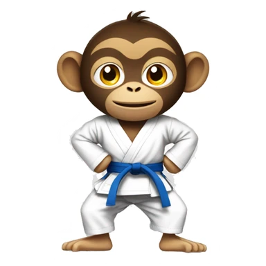 Monkey doing judo sticker