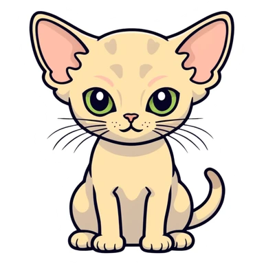 devon rex cat sticker