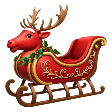santa's sleigh sticker
