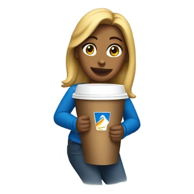 Female holding Dutch bros sticker