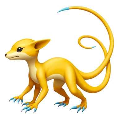  Slim Nimble Long-tailed Whip-fast Flexible Pokémon-Fakémon-Digimon-Creature, (full body) sticker