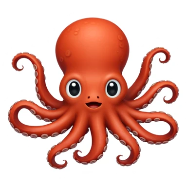 cute little octopus with red sticker