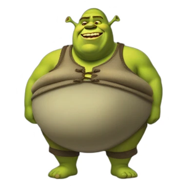 Pregnant shrek belly sticker