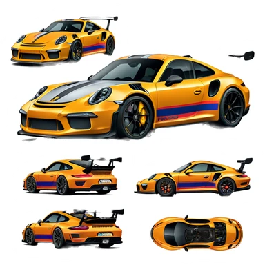 Porche 911 gt3 rs sticker