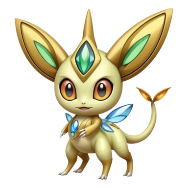 Futuristic Meloetta-Celebi-Cresselia-Jidachi-Victini-Protogen-Pokémon-Digimon-Fakémon-fusion-hybrid-creature sticker