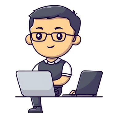 full body male teacher with attractive handsome face and stylish modern haircut in casual clothes holding a laptop sticker