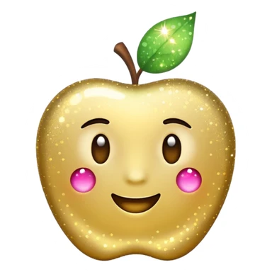 sparkle emoji, apple style, simple, bright, no text sticker