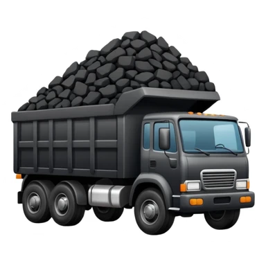 black truck with coal ore sticker