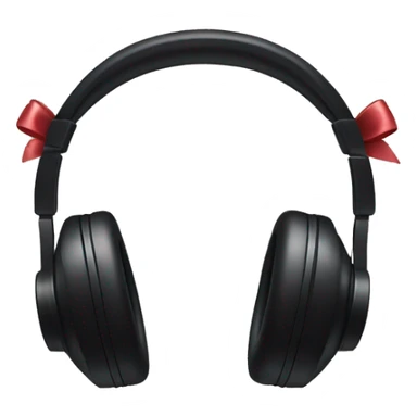 black headphones with bows sticker