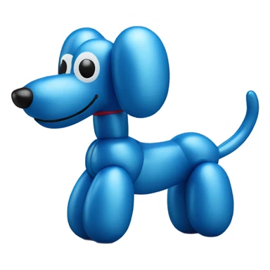 Simple classic balloon dog made from a balloon sticker