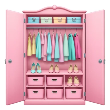 Pink closet sticker