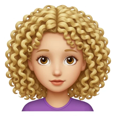Beautiful blonde curly girl sticker