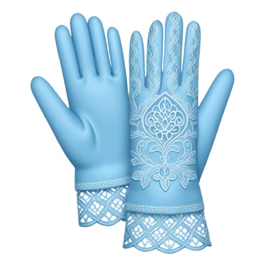 pastel blue lace glove sticker