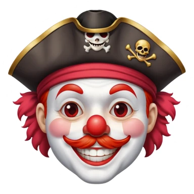 pirate clown sticker