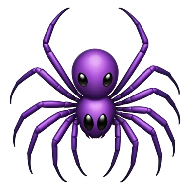 simple cute spider single colored deep purple sticker